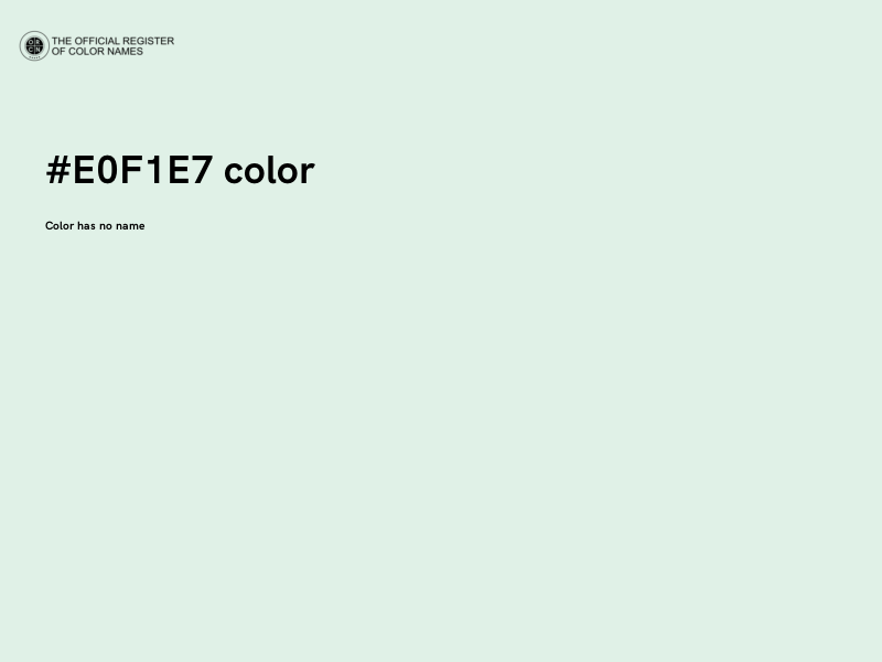 #E0F1E7 color image