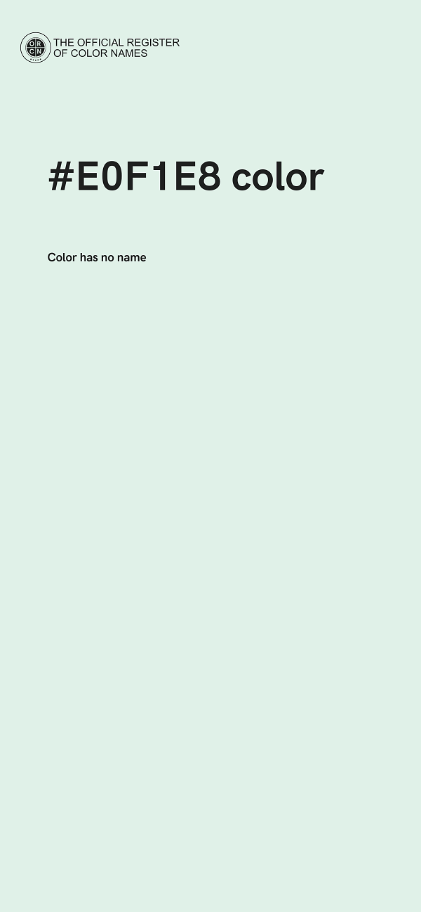 #E0F1E8 color image