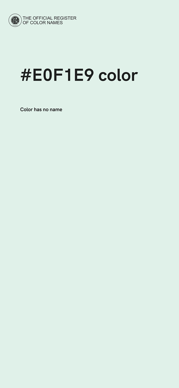 #E0F1E9 color image