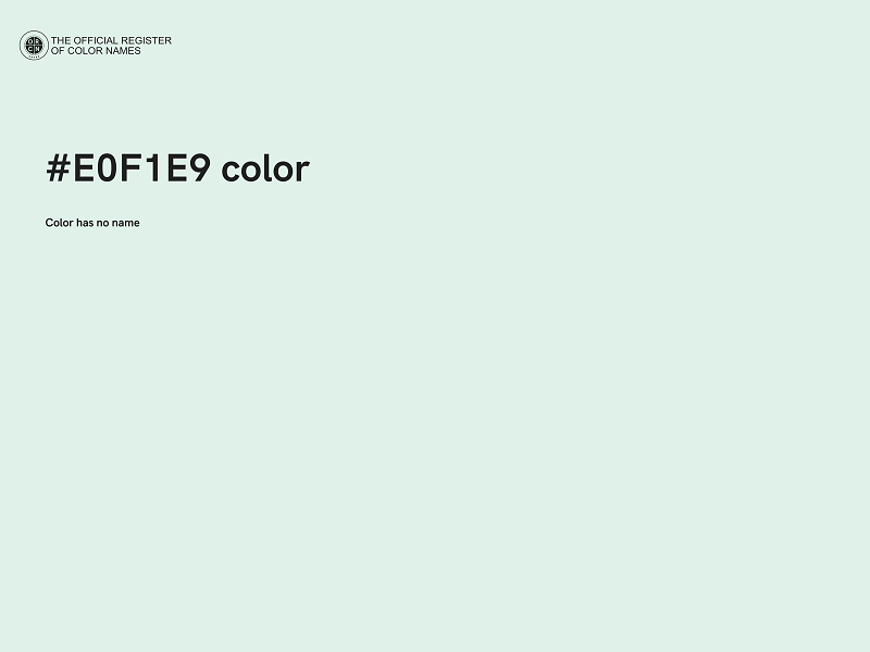 #E0F1E9 color image