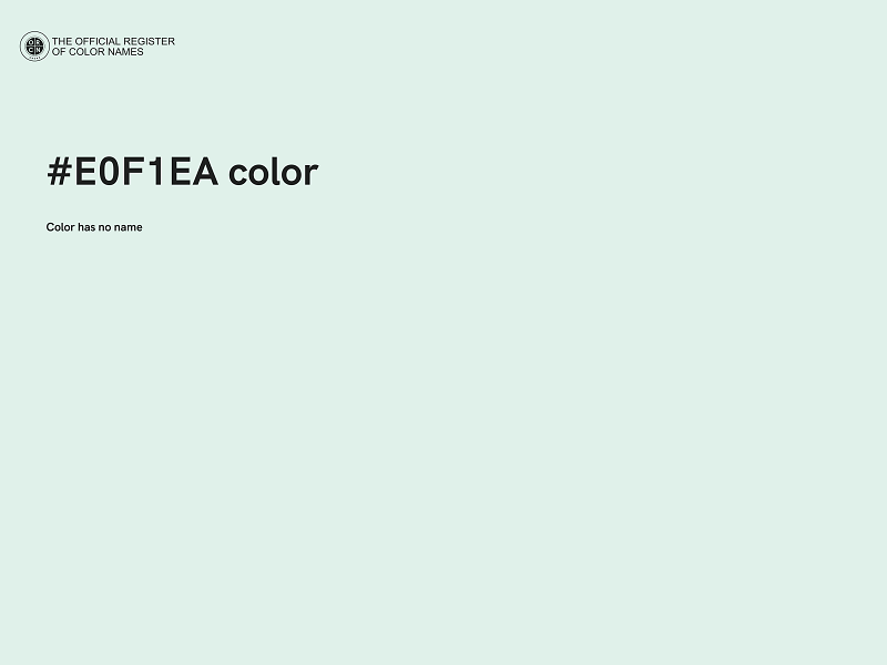 #E0F1EA color image