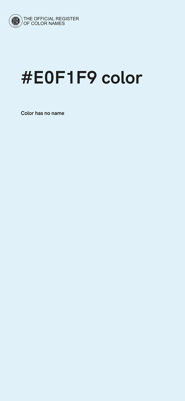 #E0F1F9 color image