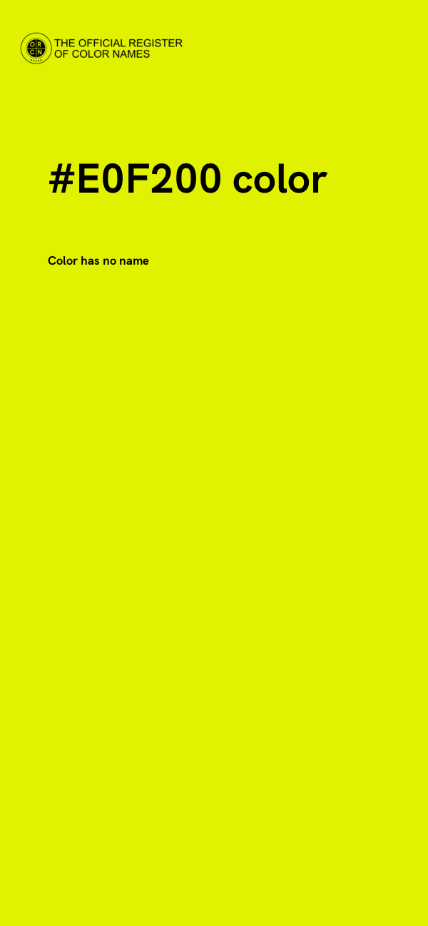 #E0F200 color image