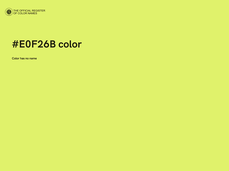 #E0F26B color image