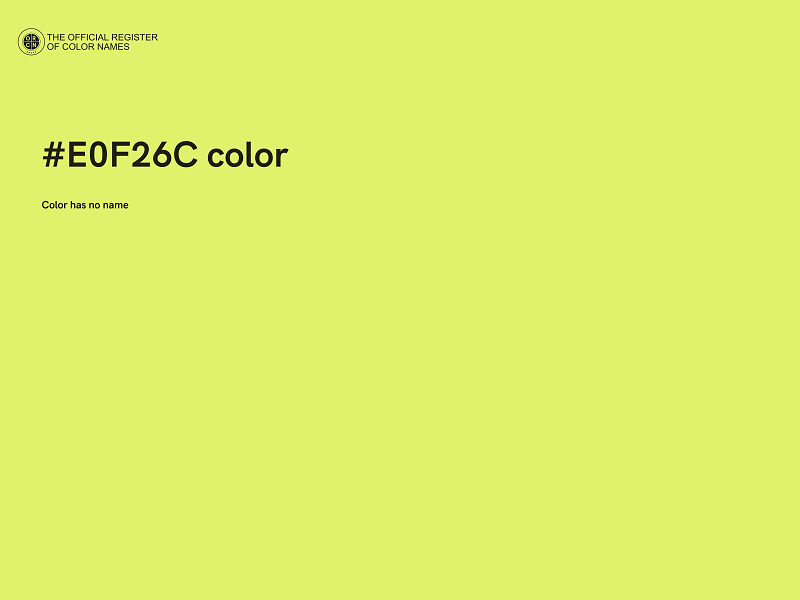 #E0F26C color image