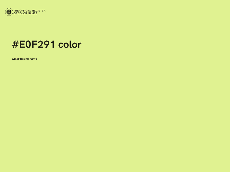 #E0F291 color image