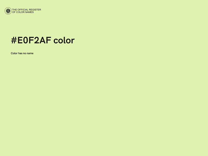 #E0F2AF color image