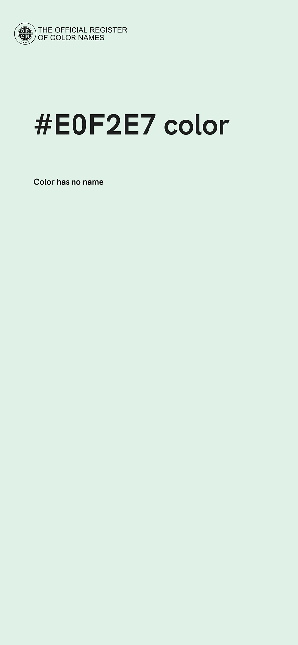 #E0F2E7 color image