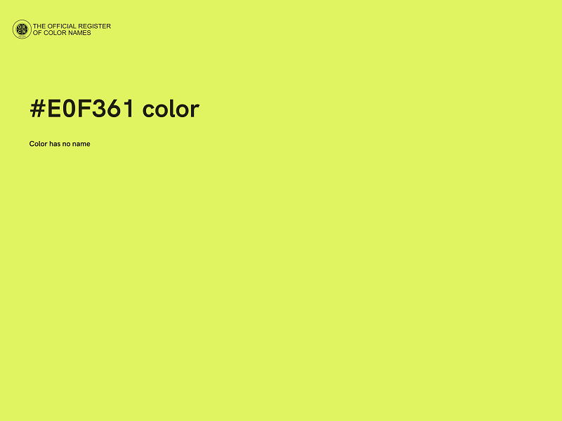 #E0F361 color image