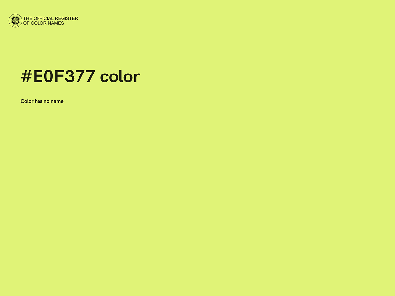 #E0F377 color image