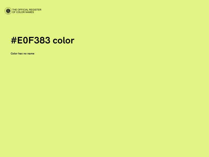 #E0F383 color image