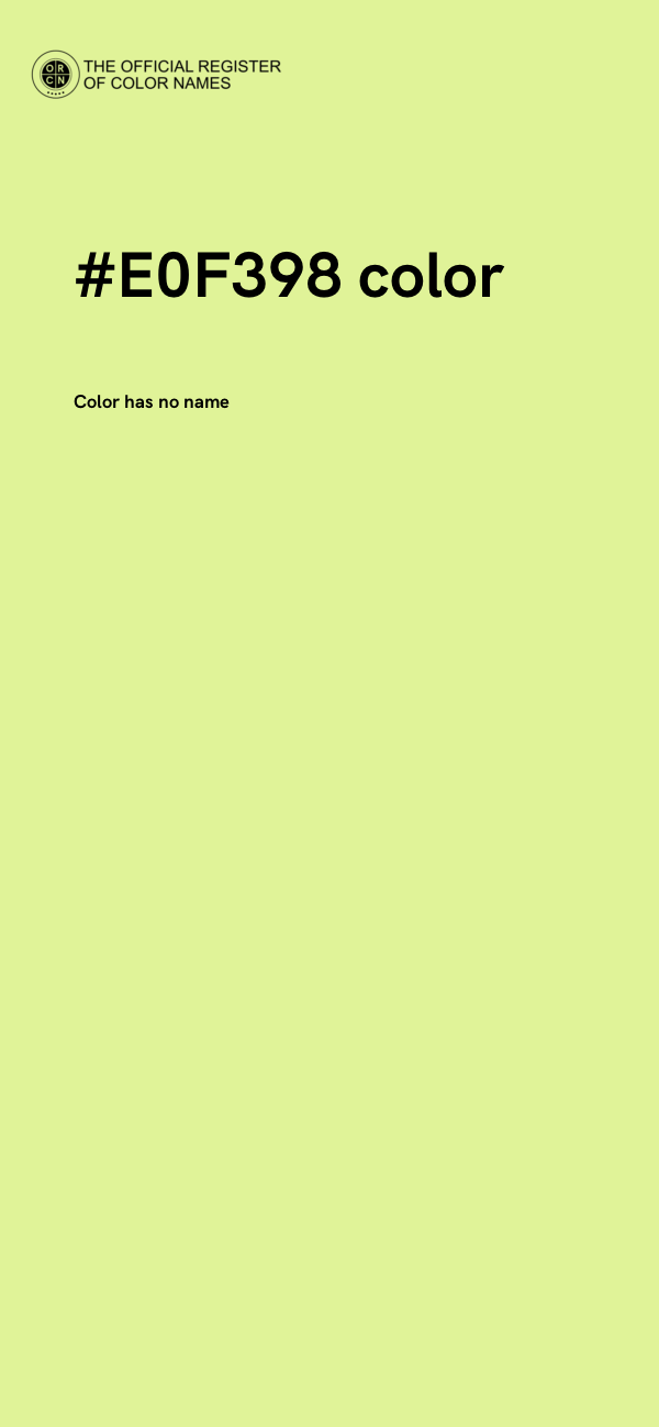 #E0F398 color image