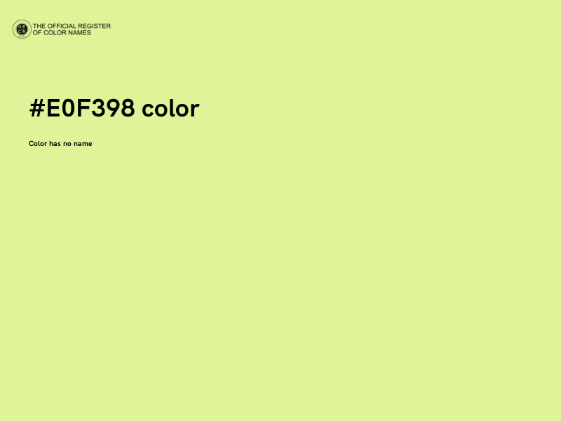 #E0F398 color image