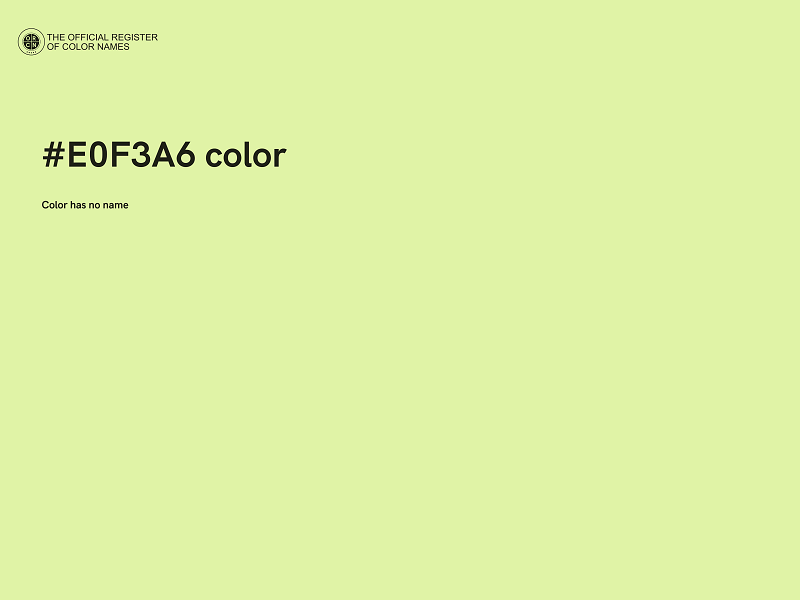 #E0F3A6 color image