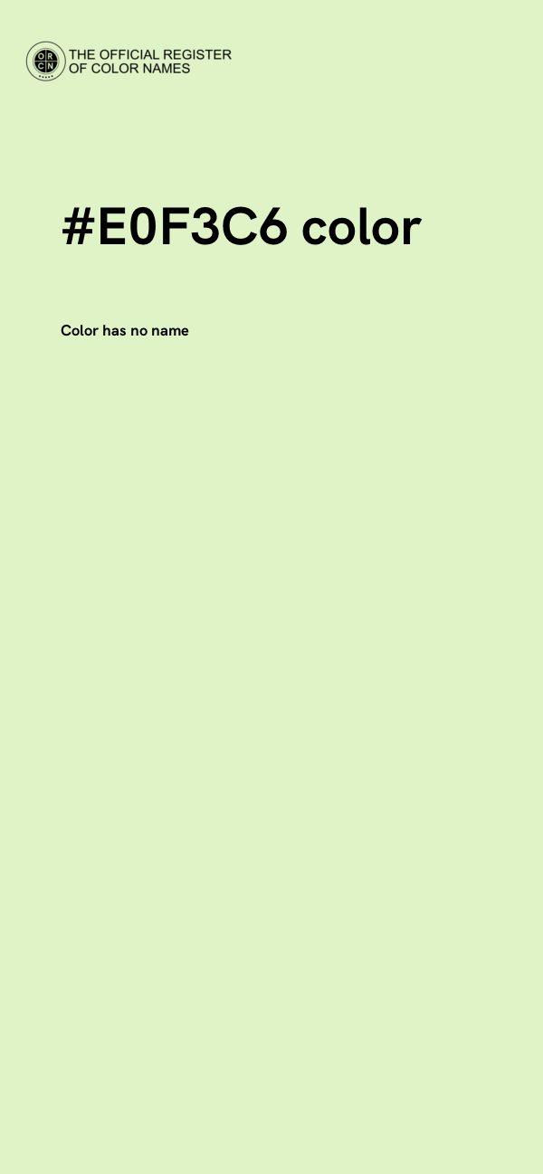 #E0F3C6 color image