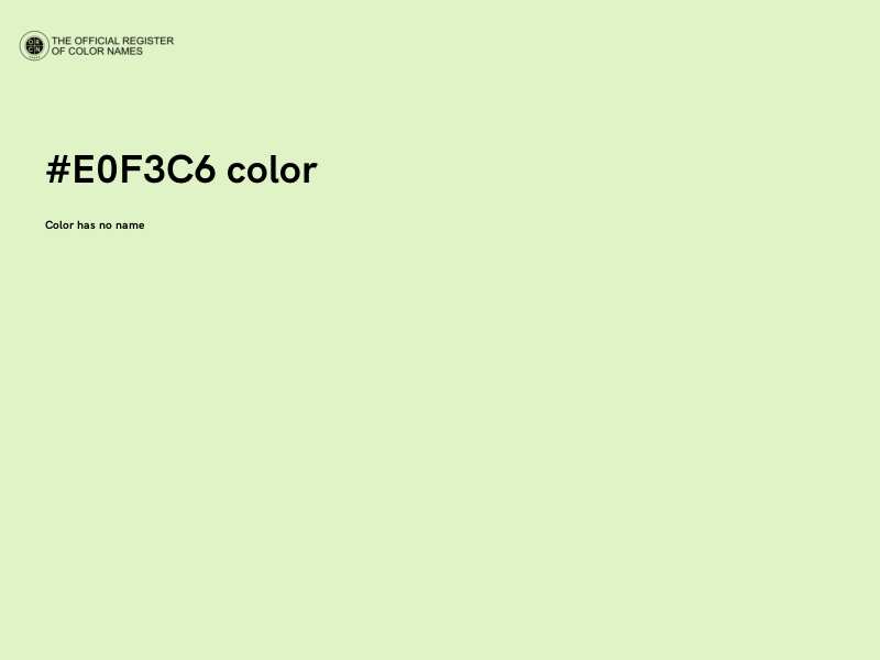 #E0F3C6 color image