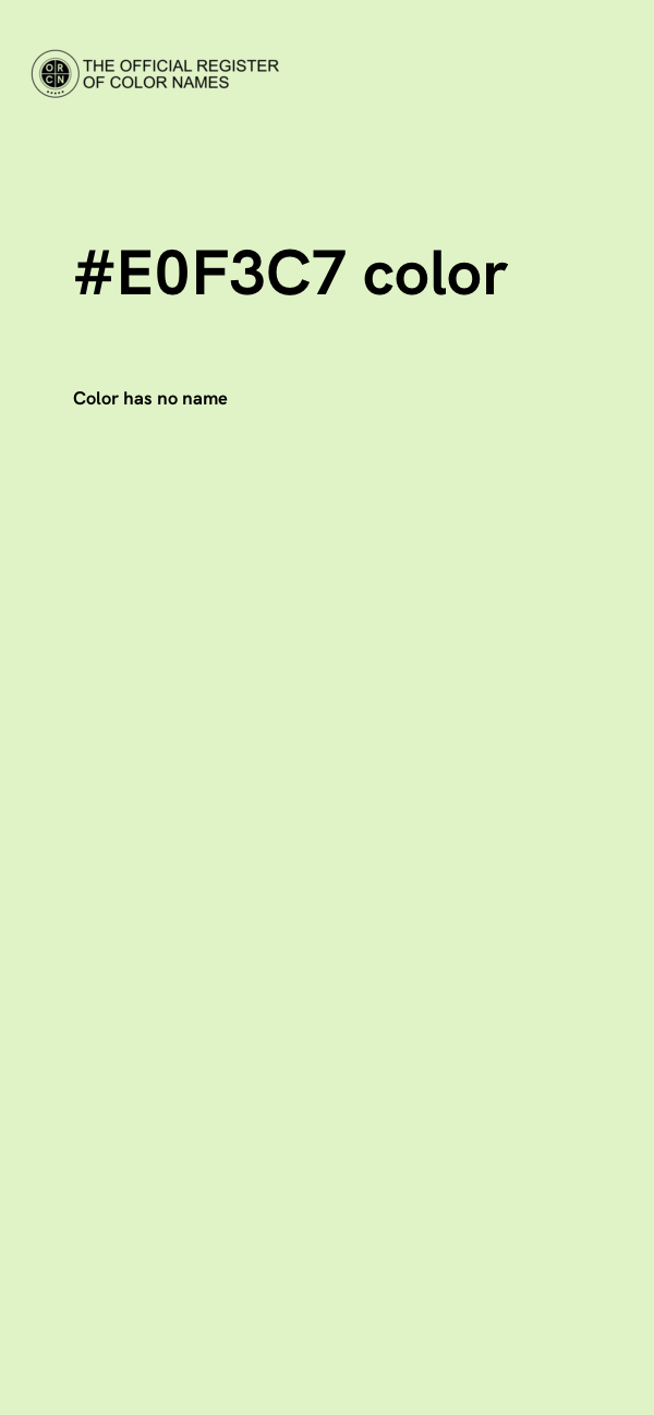 #E0F3C7 color image