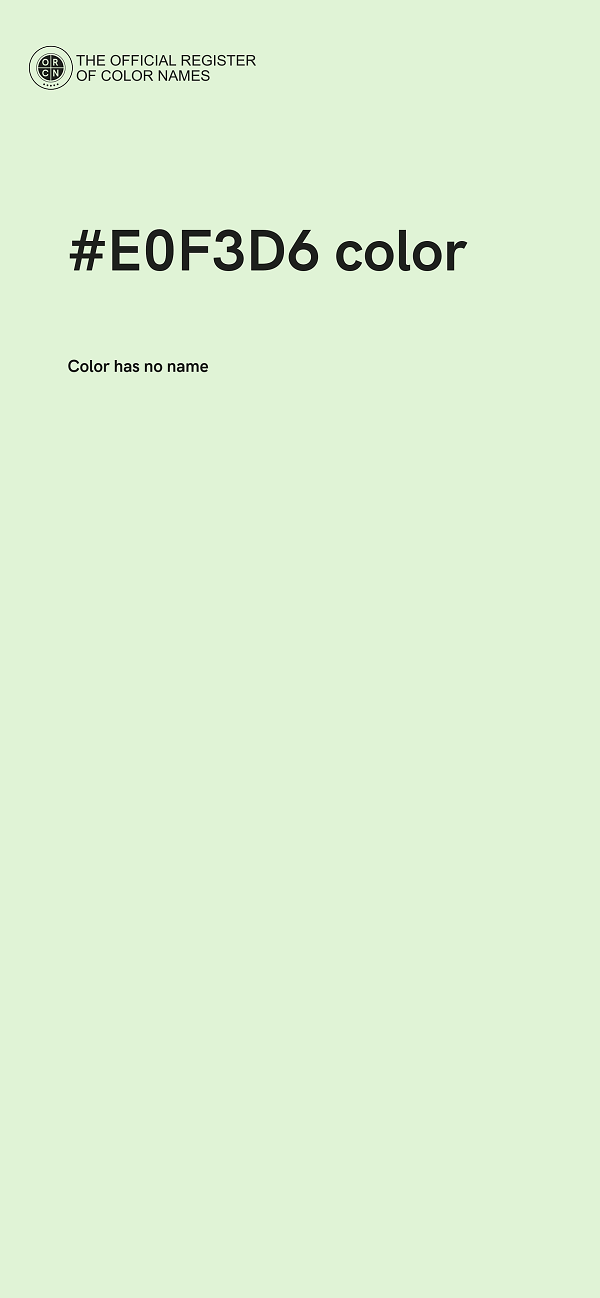 #E0F3D6 color image