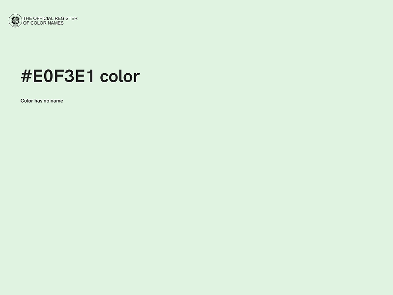 #E0F3E1 color image