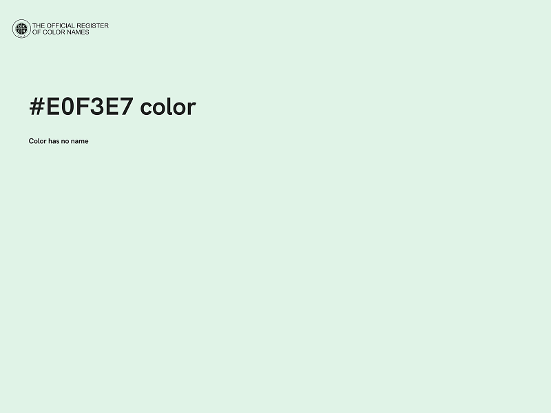#E0F3E7 color image
