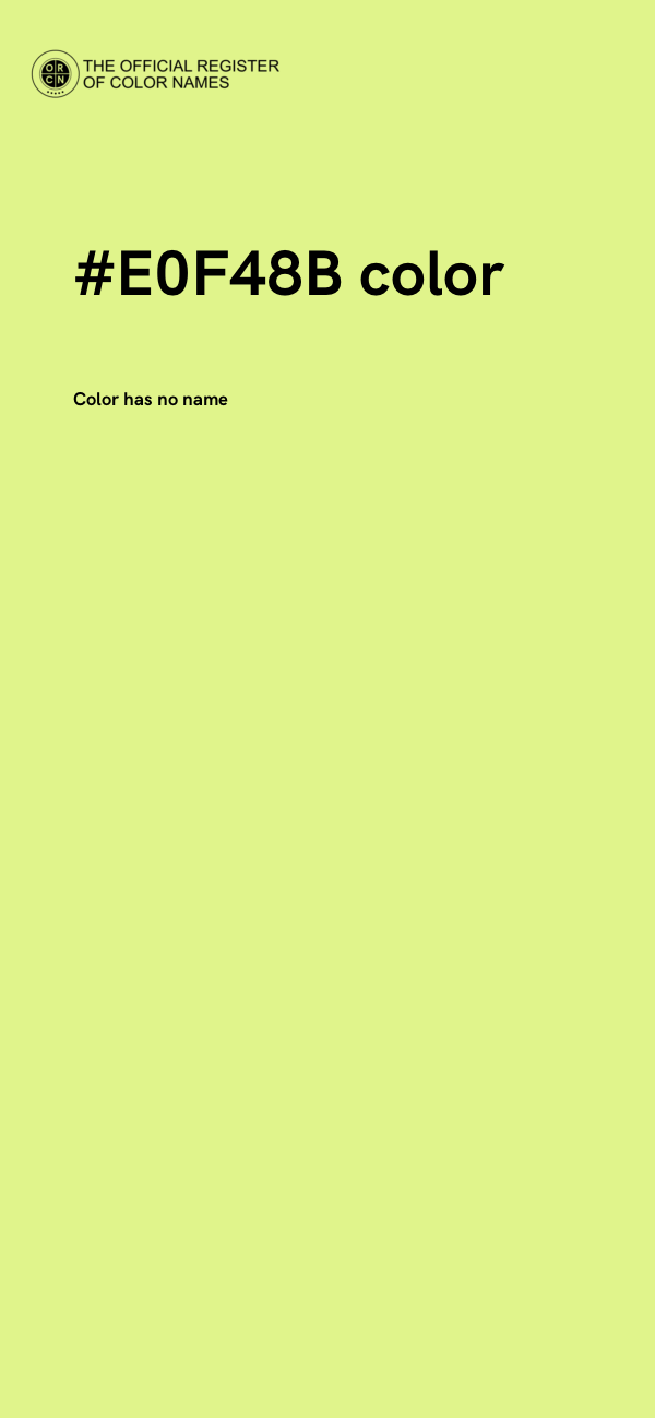 #E0F48B color image
