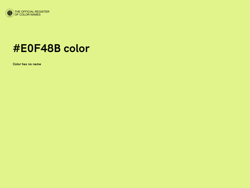 #E0F48B color image