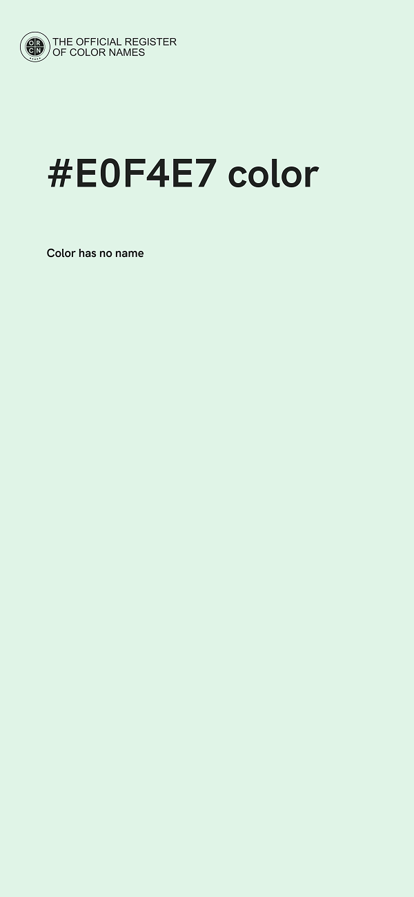 #E0F4E7 color image