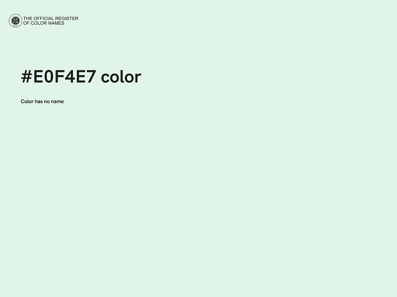#E0F4E7 color image