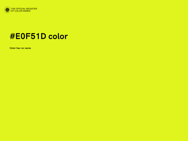 #E0F51D color image
