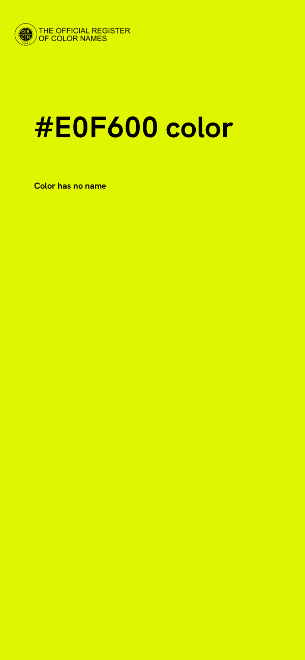 #E0F600 color image