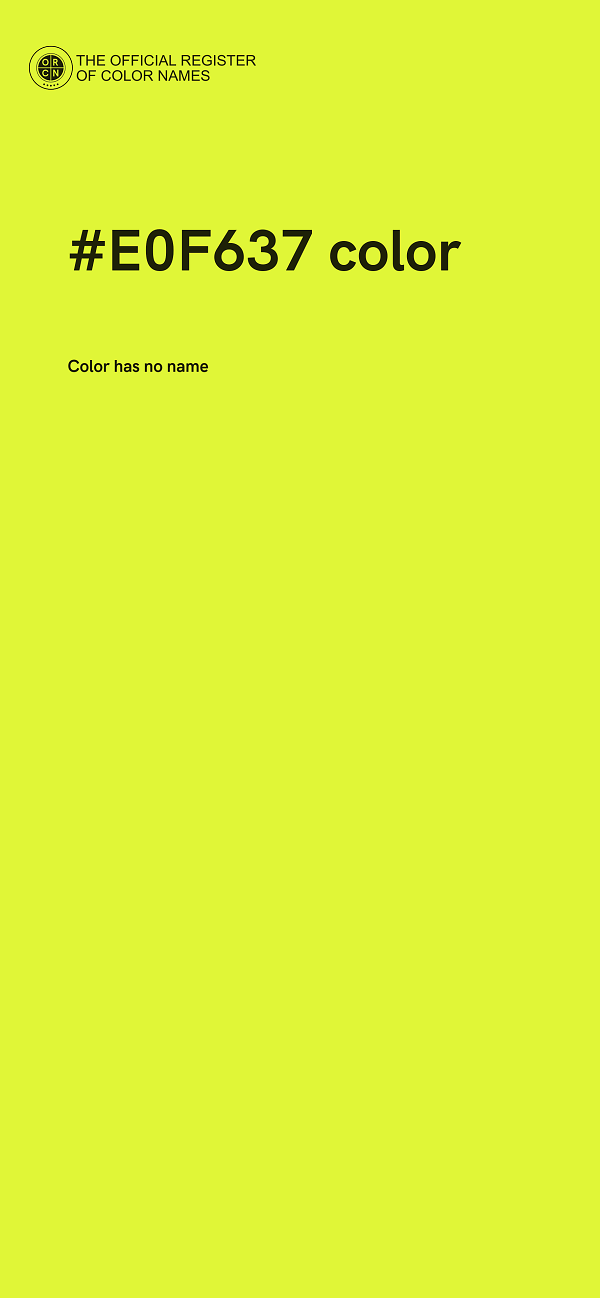 #E0F637 color image