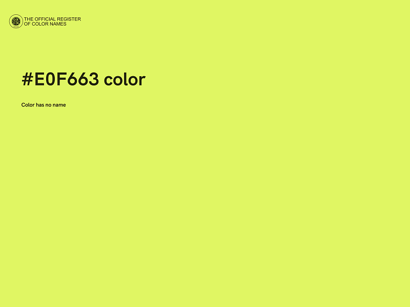 #E0F663 color image