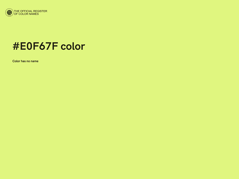 #E0F67F color image