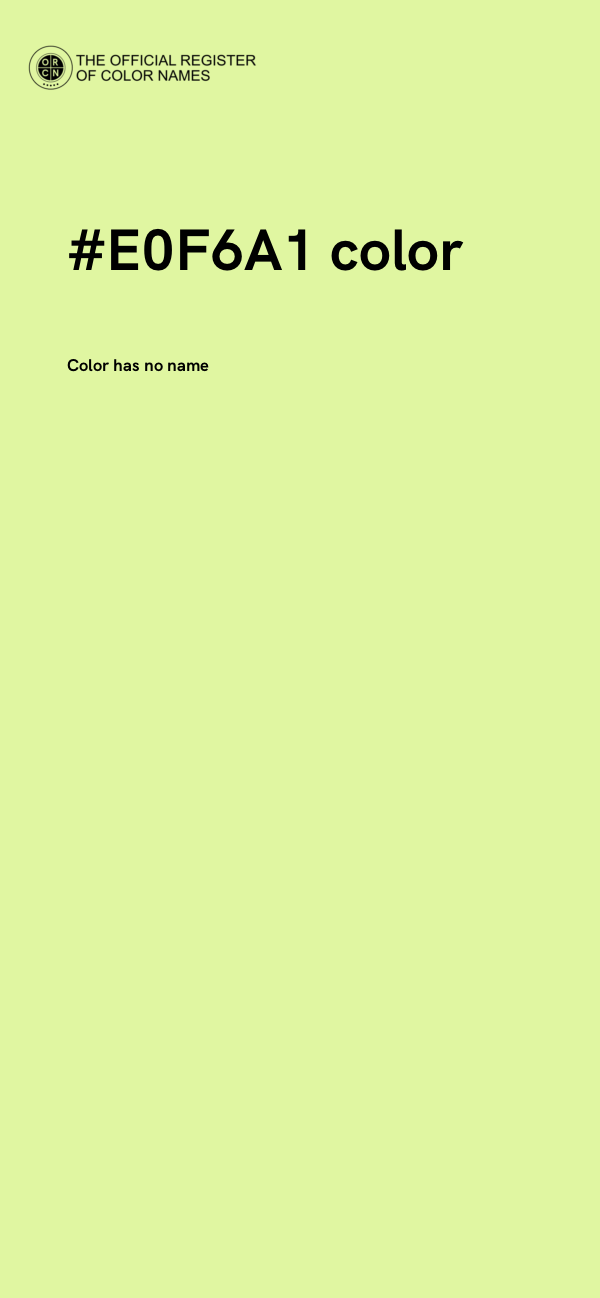 #E0F6A1 color image