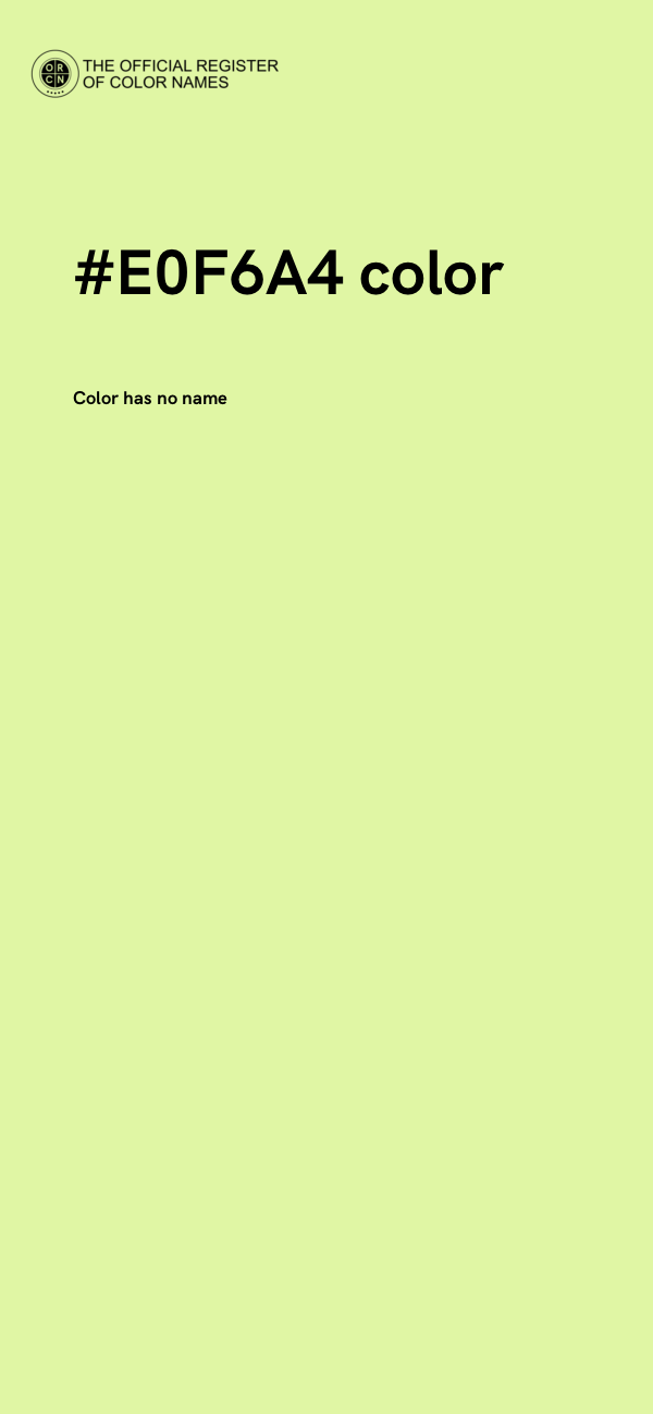 #E0F6A4 color image