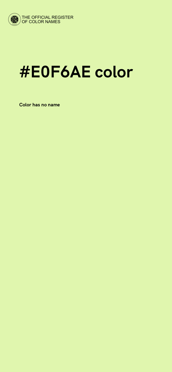 #E0F6AE color image