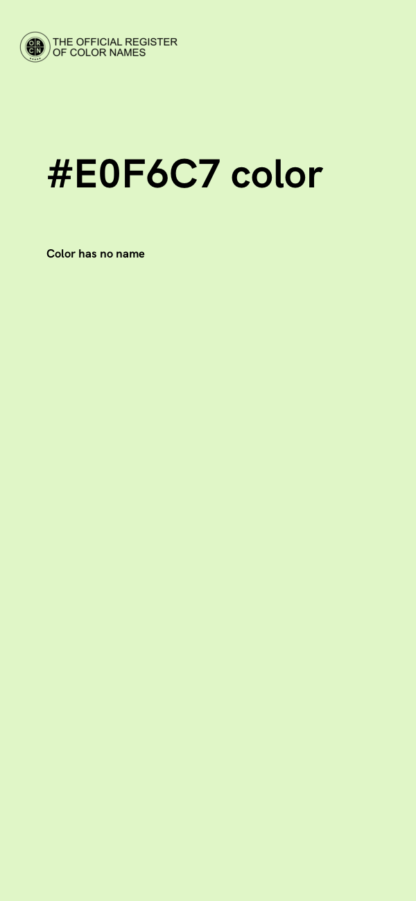 #E0F6C7 color image