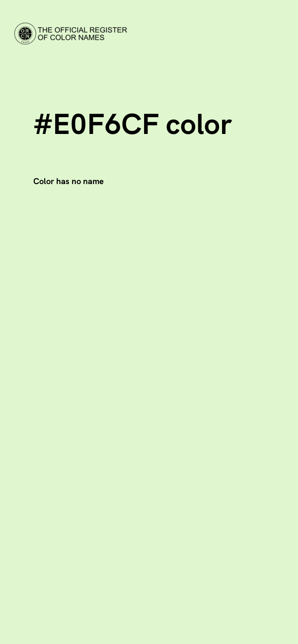 #E0F6CF color image