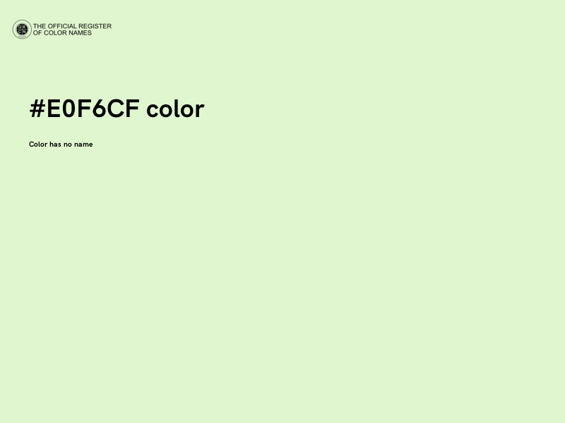#E0F6CF color image