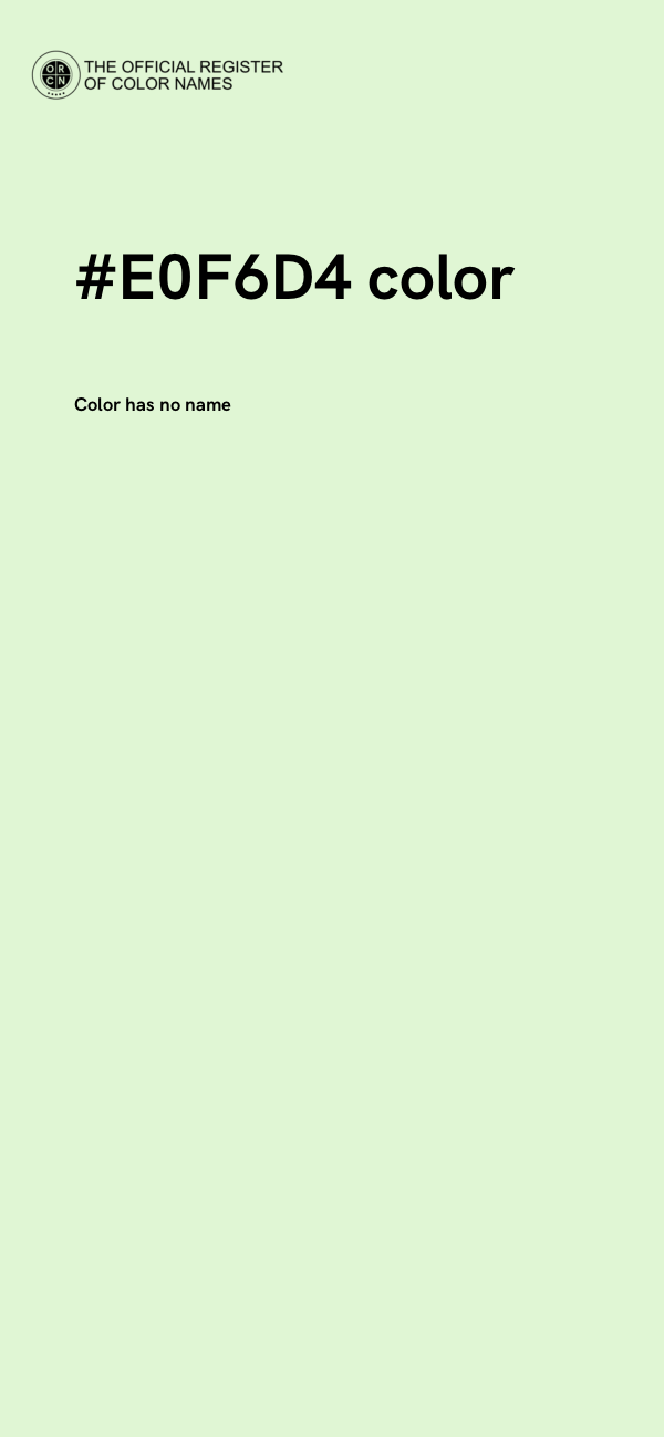 #E0F6D4 color image