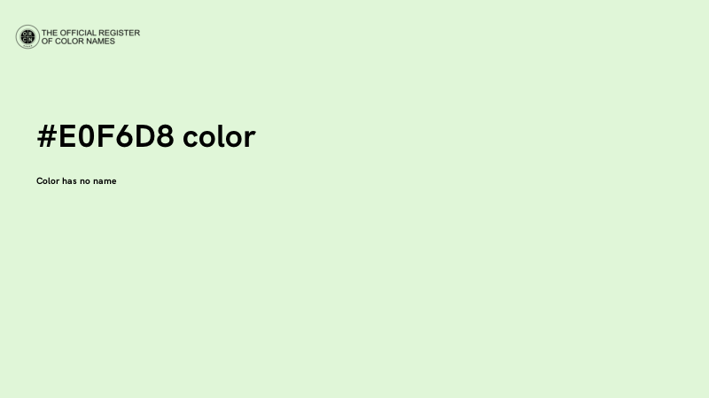 #E0F6D8 color image