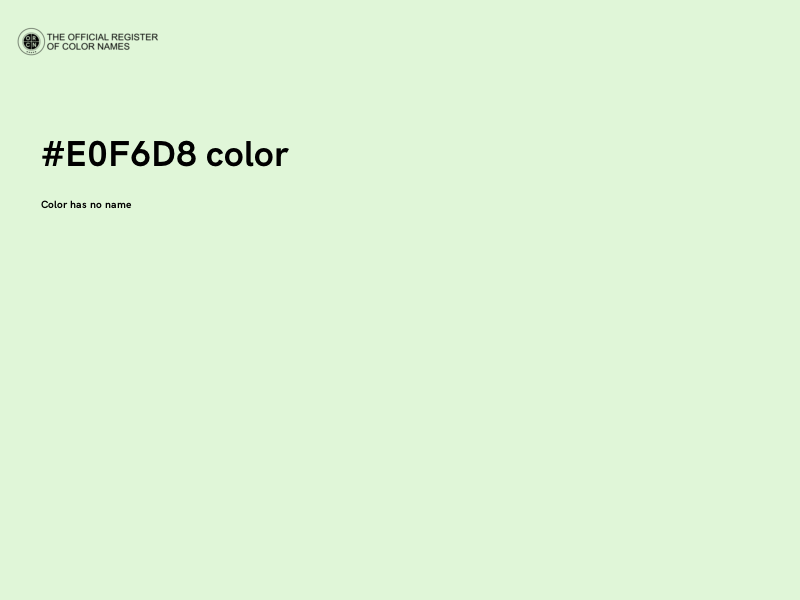 #E0F6D8 color image