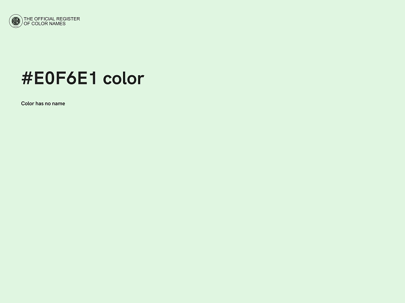 #E0F6E1 color image