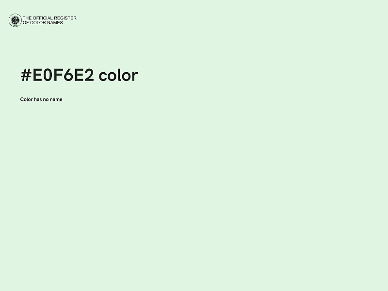 #E0F6E2 color image