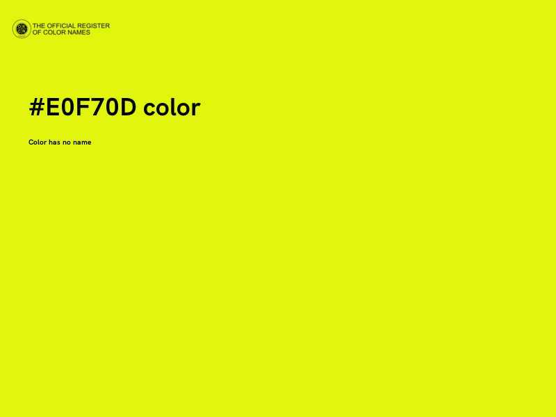 #E0F70D color image