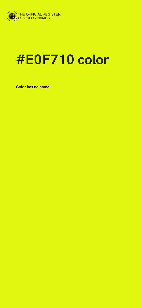 #E0F710 color image