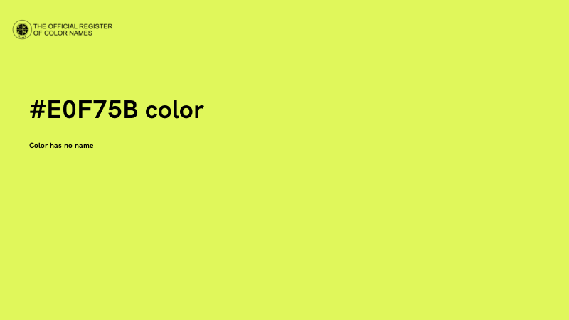 #E0F75B color image