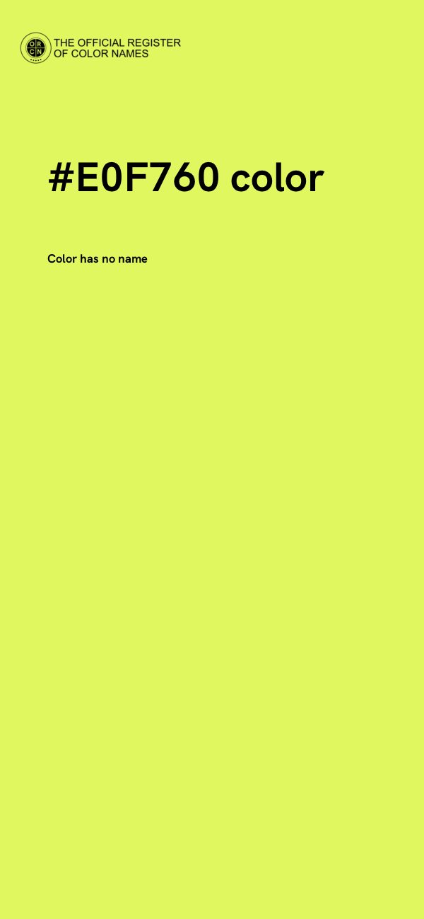#E0F760 color image