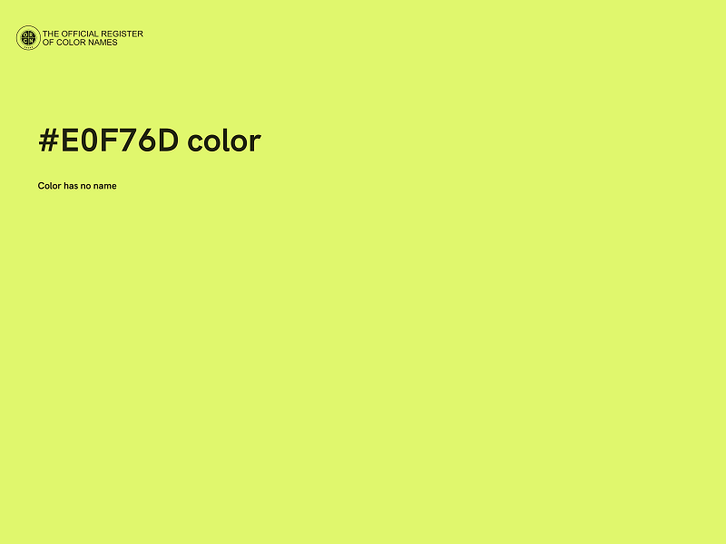 #E0F76D color image