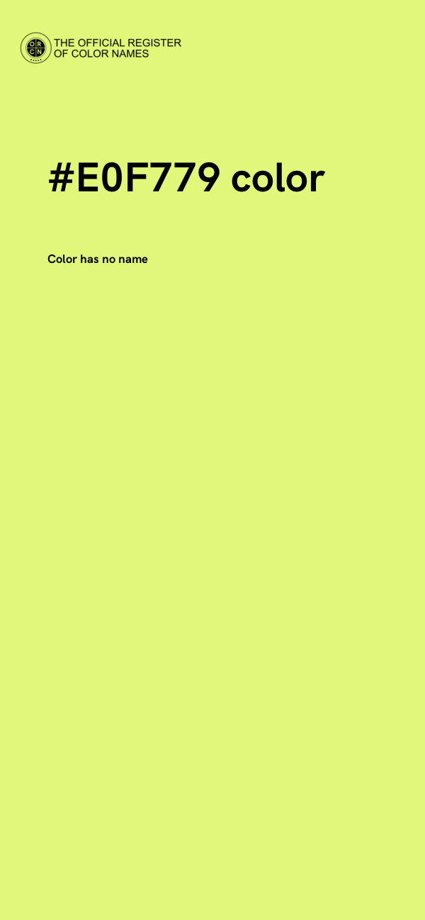 #E0F779 color image